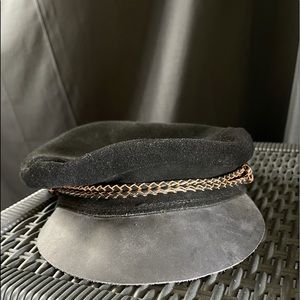 Kayla Leather Suede Fiddler Cap